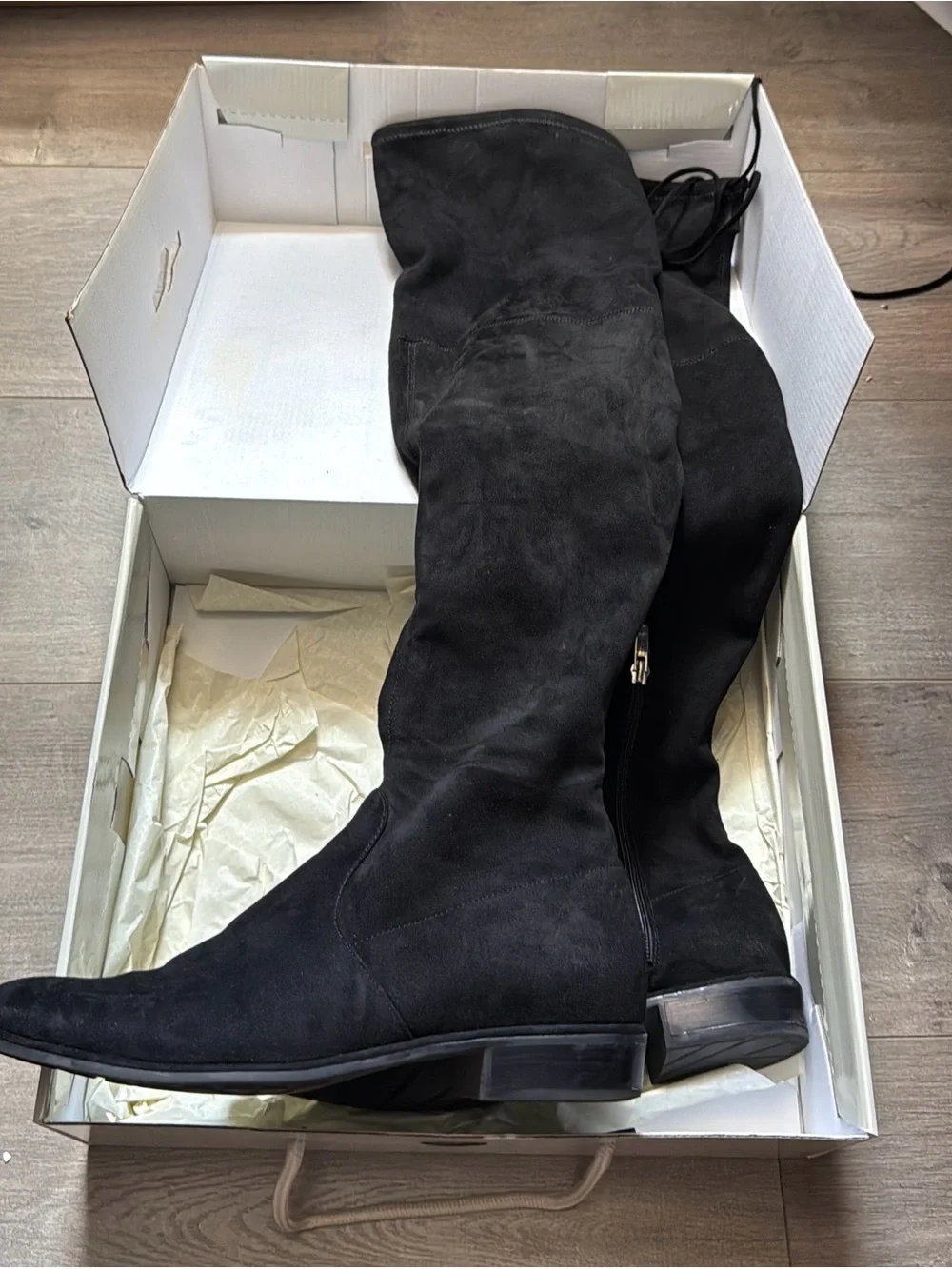 Marc Fisher Black Over-the-Knee Suede Boots